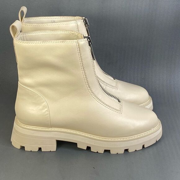 Gianni Bini x Nastia Liukin Bowery Leather Zip-Up Lug Sole Booties womens 6 - Picture 3 of 9